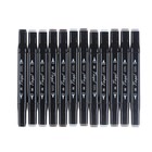 Набор маркеров Superior Tinge, профессиональные, двусторонние, чёрный корпус, 12 штук, 12 цветов, тёплые серые, MS-818 - Фото 3