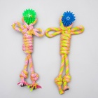 Игрушка канатная «Человечек» с мячиком, 75 г, до 24 см, цвет МИКС - фото 67923564