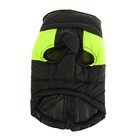 Куртка на синтепоне, размер L (ОГ 50 см, ДС 34,5 см), черная с зеленым - Фото 6