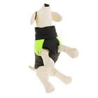 Куртка на синтепоне, размер XL (ОГ 53 см, ДС 39 см), черная с зеленым - Фото 5