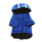 Куртка со светоотражающими полосами на капюшоне, флис, размер XL (ДС 39, ОШ 46, ОГ 52 см), синяя   3 - Фото 7