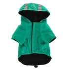 Куртка со светоотражающими полосами на капюшоне, флис, размер М (ДС 30, ОШ 36, ОГ 42 см), зёленая - Фото 7
