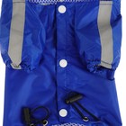 Куртка-дождевик на клепках с затяжками, размер L, синяя - Фото 6