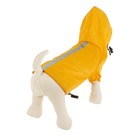 Куртка-дождевик на клепках с затяжками, размер S, жёлтая - Фото 5
