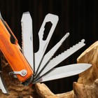 Мультитул 8в1 в чехле, рукоять дерево(топор, молоток, отвертки , ножи) - Фото 3