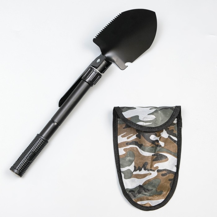 Лопата складная «Терминатор» в чехле, 42 см, черная - Фото 1