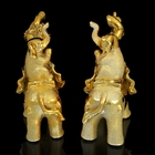 Сувенир золото "Слоны" набор из 2 шт 18х17,5х8,5 см - Фото 4