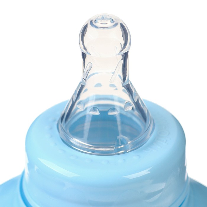 Бутылочка для кормления «Маленький джентльмен» детская классическая, с ручками, 150 мл, от 0 мес., цвет голубой - фото 1899629597