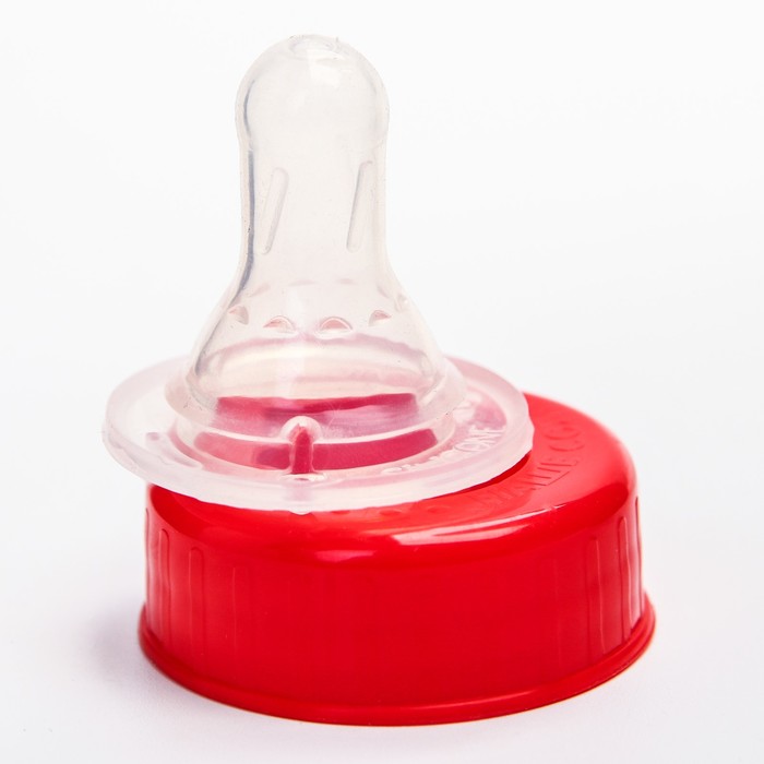Бутылочка для кормления «Самая красивая», классическое горло, с ручками, 150 мл., от 0 мес., цвет красный - фото 1899629609