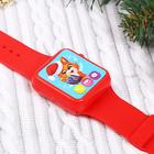 Часы музыкальные «С Новым годом!», световые эффекты, русская озвучка, цвет красный - Фото 3