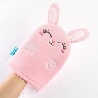 Мочалка детская для купания «Зайка», варежка, из махры - Фото 2