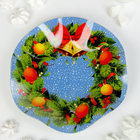 Блюдо 30 см «Новогодний венок. Медуза», цвет синий - Фото 2