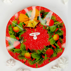 Конфетница «Новогодний венок», d=30 см цвет красный - Фото 2