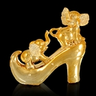 Сувенир золото "Слоники в туфельке" 16х15х5 см - Фото 1