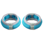 Утяжелители-браслеты неопреновые, дробь, 2 × 0,1 кг, цвет голубой - Фото 2
