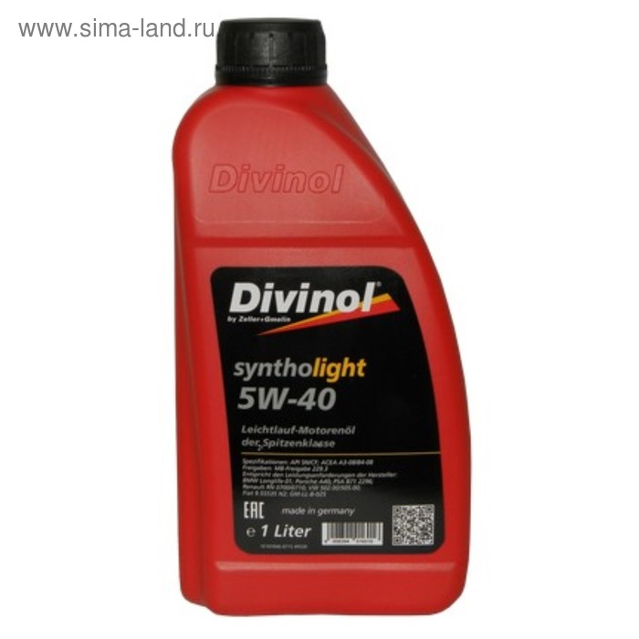 Масло моторное DIVINOL Syntholight 5w-40, 1 л