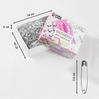 Булавки английские, 36 мм, 1000 шт., цвет серебряный - Фото 2