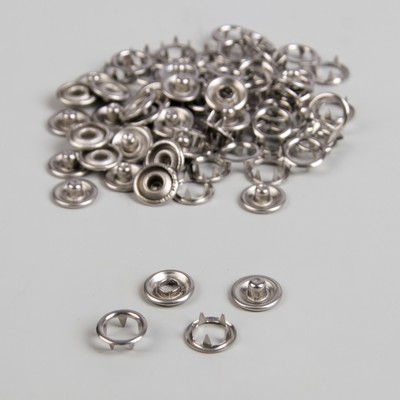 Кнопки рубашечные, d = 9,5 мм, 1000 шт, цвет серебряный