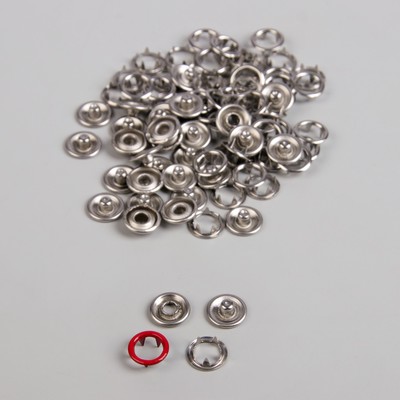 Кнопки рубашечные, d = 9,5 мм, 1000 шт, цвет красный