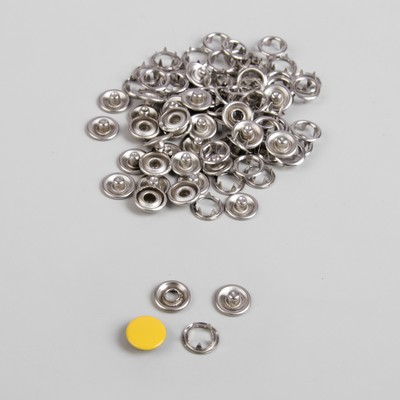 Кнопки рубашечные, закрытые, d = 9,5 мм, 1000 шт, цвет жёлтый