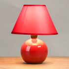 Лампа настольная Е14 25W "Шар вишневый" 17х17х24 см - Фото 2