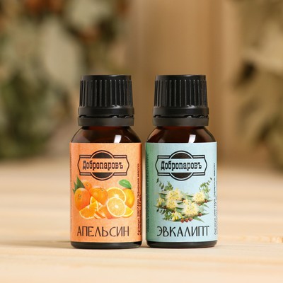 Набор эфирных масел эвкалипт, апельсин «Добропаровъ», 2 шт. по 17 мл