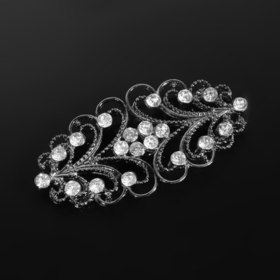 Декоративная застёжка, 6.5×3 см, чёрная