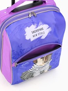 Чемодан детский 34 л (XS) Sacvoyage, отдел на молнии, с расширением, сиреневый - Фото 9