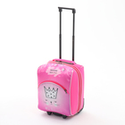 Чемодан малый 18" на молнии, малиновый - Фото 2