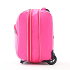 Чемодан малый 18" на молнии, малиновый - Фото 5