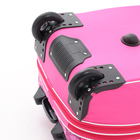 Чемодан малый 18" на молнии, малиновый - Фото 7