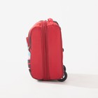 Чемодан малый 16", отдел на молнии, наружный карман, цвет красный - Фото 2