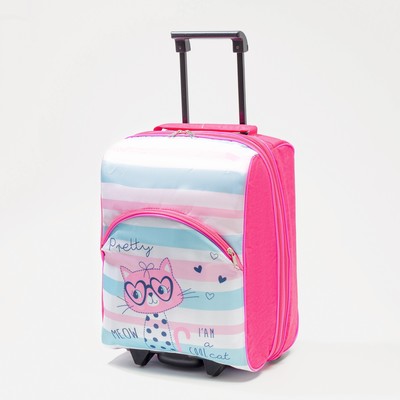 Чемодан детский 34 л (XS), отдел на молнии, розовый