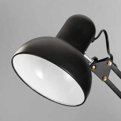 Лампа настольная на шарнире 800 «Крус, чёрная» E27 40W RISALUX