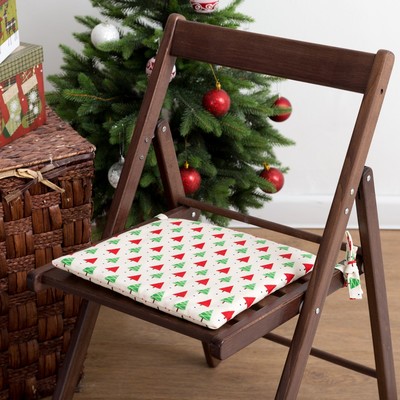 Подушка на стул «Этель» Ёлочка, 32х32 см, 100% хлопок 165г/м2