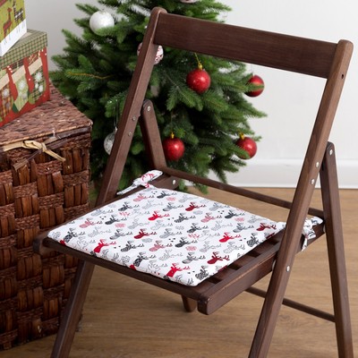 Подушка на стул «Этель» Рога, 32х32, репс 100% хлопок 165г/м2