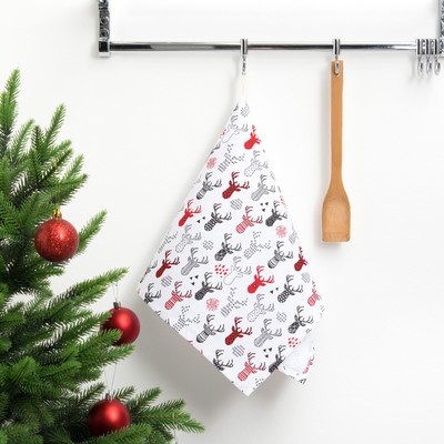 Полотенце «Этель» Рога, 35х65 см с петелькой, 100% хлопок 165г/м2