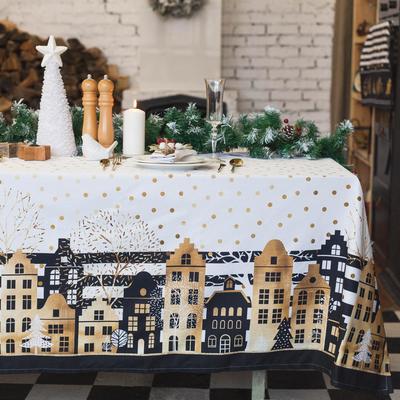 Скатерть новогодняя «Этель» Золотой город 147×220 см, 100% хлопок, саржа 190 г/м² с ГМВО