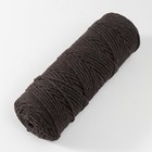 Шнур для вязания без сердечника 100% хлопок, ширина 3мм 100м/200гр (темно-коричневый) МИКС - Фото 2