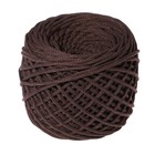 Шнур для вязания без сердечника 100% хлопок, ширина 3мм 100м/200гр (темно-коричневый) МИКС - Фото 6