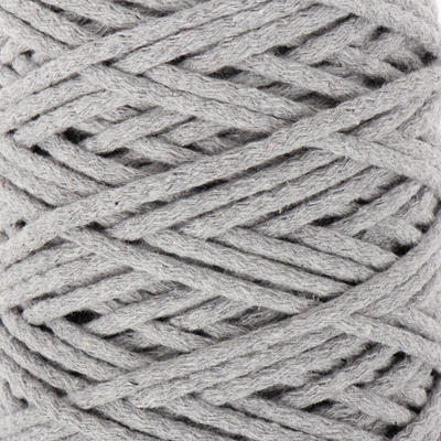 Шнур для вязания 100% хлопок, ширина 5 мм 100м/450гр (св. серый)