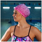 Шапочка для плавания взрослая ONLYTOP Swim, тканевая, обхват 54-60 см - Фото 4