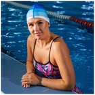 Шапочка для плавания взрослая ONLYTOP Swim, тканевая, обхват 54-60 см - Фото 7