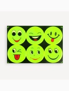 Светоотражающие наклейки «Смайлы», d=6.5 см, 6 шт. на листе, жёлтые - Фото 3