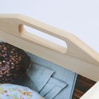 Поднос деревянный для завтрака "Доброго утра" пончики, МАССИВ, 50х7х29,5см - Фото 3