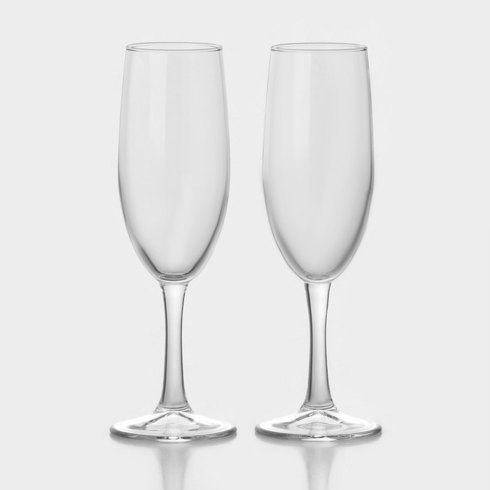 Набор стеклянных бокалов для шампанского Classique, 250 мл, 2 шт - фото 1908409921