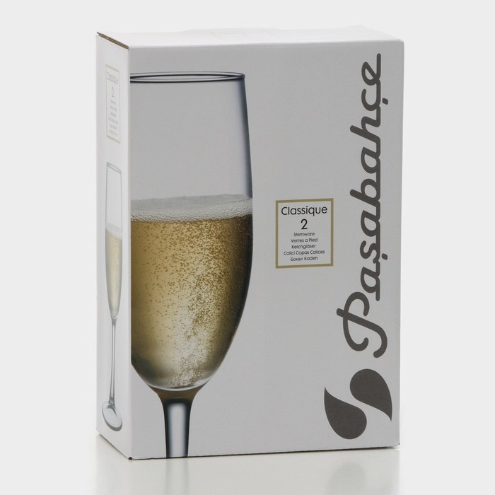 Набор стеклянных бокалов для шампанского Classique, 250 мл, 2 шт - фото 1908409927