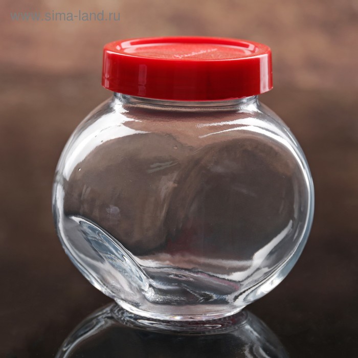 Банка для сыпучих продуктов Paşabahçe Bella, 200 мл, с пластиковой крышкой, стекло, прозрачная - Фото 1