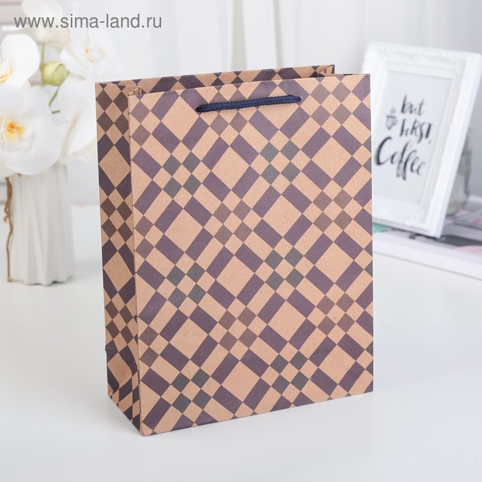 Пакет Крафт 19 х 24 х 8 см - Фото 1