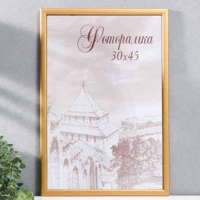 Фоторамка для фото 30×45 см Samoa, сосна, (пластиковый экран), золото